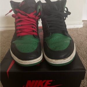 Nike Air Jordan 1 Retro Shoes Mens Size 10.5 High Pine Green 2.0 Sneakers